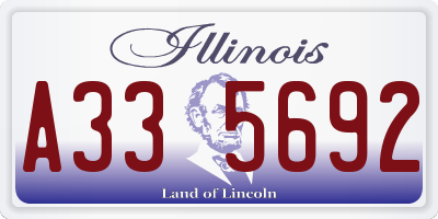 IL license plate A335692