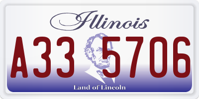 IL license plate A335706