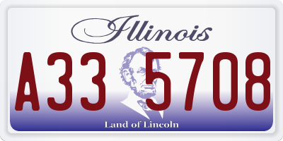 IL license plate A335708