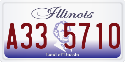 IL license plate A335710