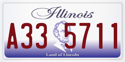 IL license plate A335711