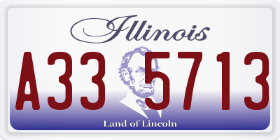 IL license plate A335713