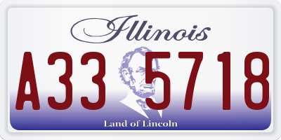 IL license plate A335718