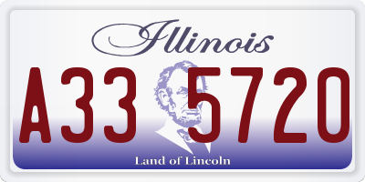 IL license plate A335720