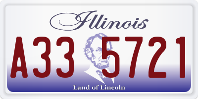 IL license plate A335721
