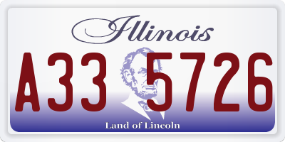 IL license plate A335726