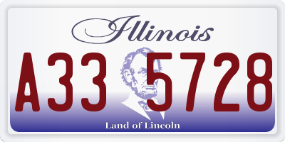 IL license plate A335728