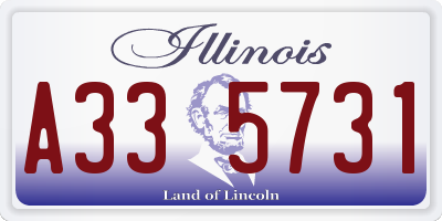 IL license plate A335731