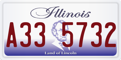 IL license plate A335732