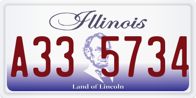 IL license plate A335734