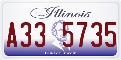 IL license plate A335735