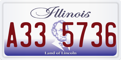 IL license plate A335736