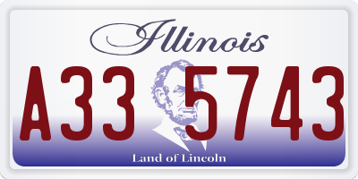 IL license plate A335743