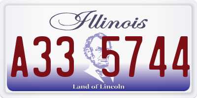 IL license plate A335744