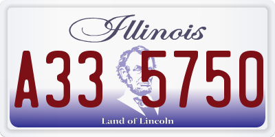 IL license plate A335750