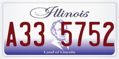 IL license plate A335752