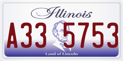 IL license plate A335753