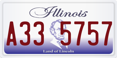 IL license plate A335757