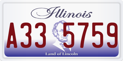 IL license plate A335759
