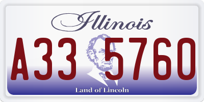 IL license plate A335760