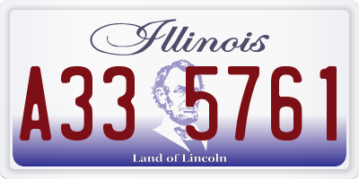 IL license plate A335761