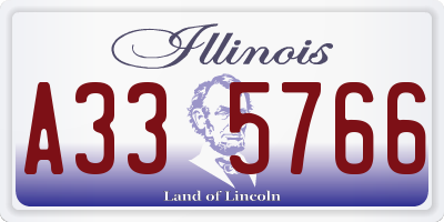 IL license plate A335766