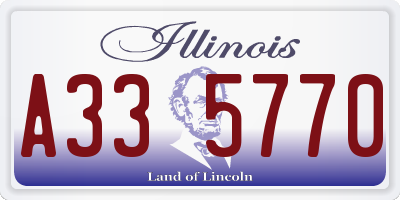 IL license plate A335770