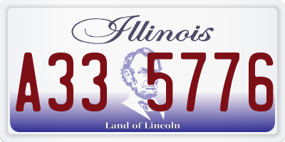 IL license plate A335776