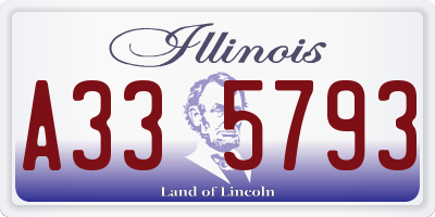 IL license plate A335793