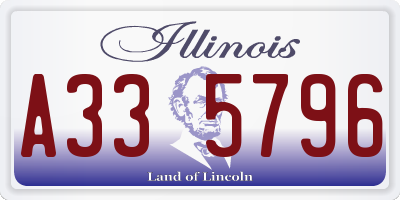 IL license plate A335796