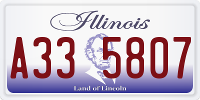 IL license plate A335807