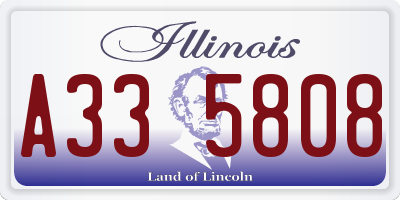 IL license plate A335808