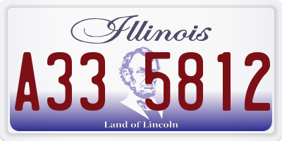 IL license plate A335812