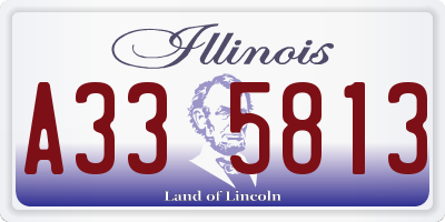 IL license plate A335813