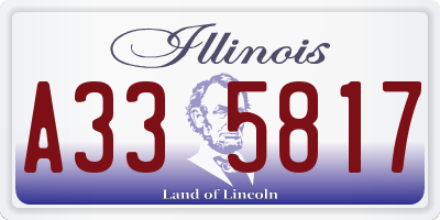 IL license plate A335817