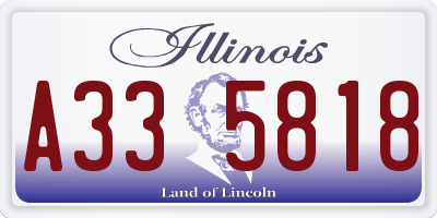 IL license plate A335818