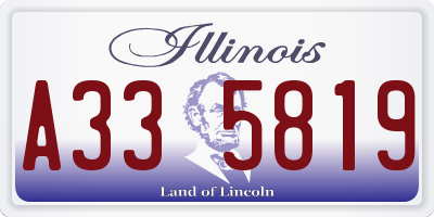 IL license plate A335819