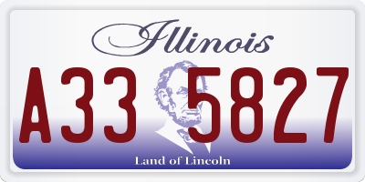IL license plate A335827