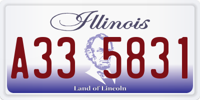 IL license plate A335831