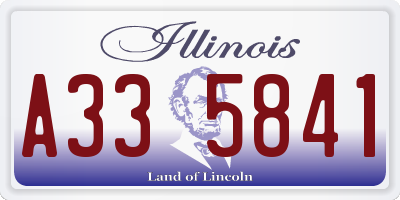 IL license plate A335841