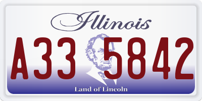 IL license plate A335842