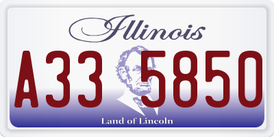 IL license plate A335850