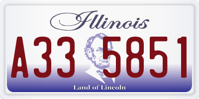 IL license plate A335851