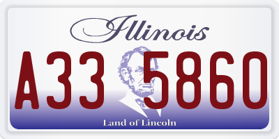 IL license plate A335860