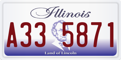 IL license plate A335871