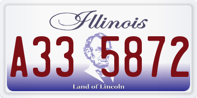 IL license plate A335872