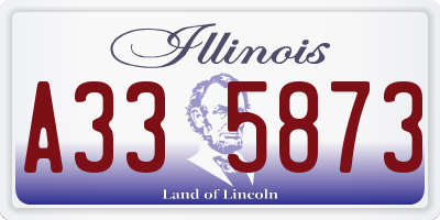 IL license plate A335873