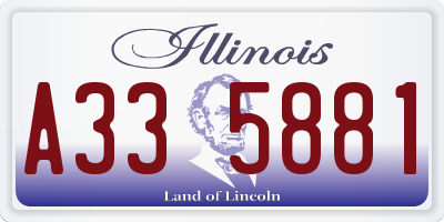 IL license plate A335881