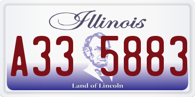 IL license plate A335883