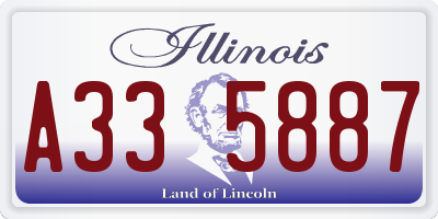 IL license plate A335887